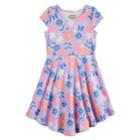 Girls 4-10 Jumping Beans&reg; Printed Skater Dress, Size: 7, Brt Purple