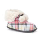 Cuddl Duds Women's Pom Pom Bootie Slippers, Size: Large, Blue Other