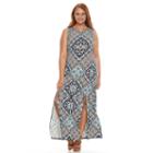 Plus Size Suite 7 Medallion Maxi Dress, Women's, Size: 16 W, Ovrfl Oth