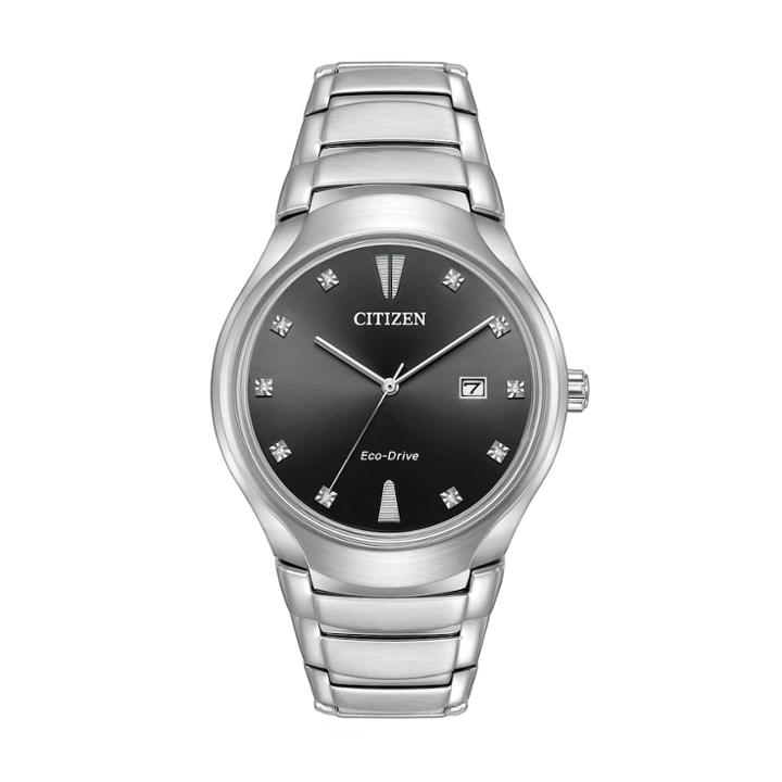 Citizen Eco-drive Men's Paradigm Diamond Accent Stainless Steel Watch - Aw1550-50e, Size: Large, Grey