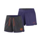 Women's Nike Clemson Tigers Dri-fit Touch Shorts, Size: Large, Grey