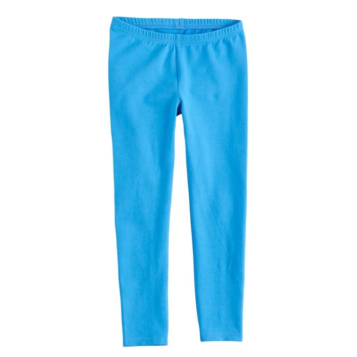 Girls 4-10 Jumping Beans&reg; Solid Leggings, Size: 8, Med Blue