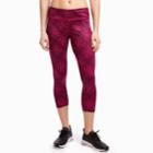Women's Jockey Sport Geometric Print Midrise Capri Leggings, Size: Large, Purple