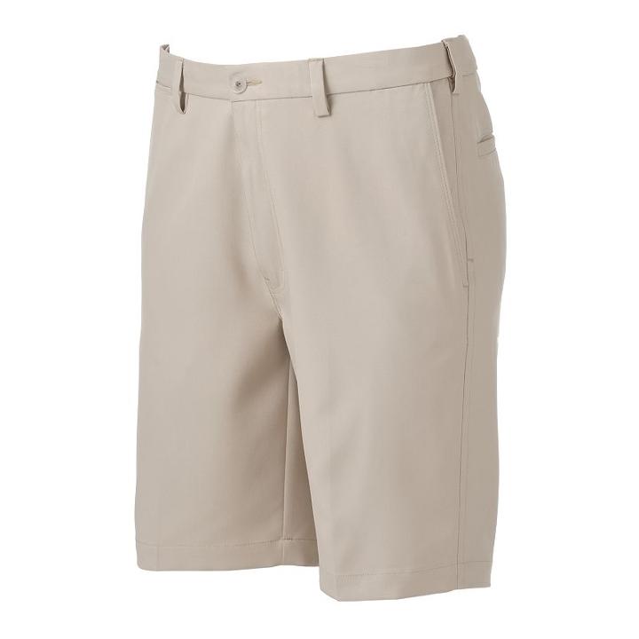 Men's Haggar Cool 18&reg; Pro Classic-fit Expandable-waist Stretch Performance Shorts, Size: 38, Lt Beige