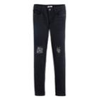 Girls Plus Size Mudd&reg; Embellished Ankle Skinny Jeans, Size: 20 1/2, Black