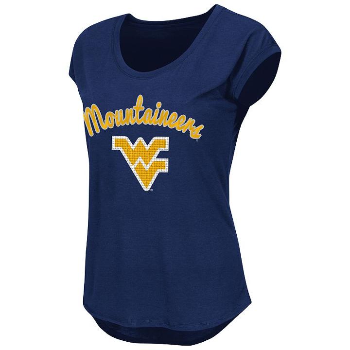 Juniors' West Virginia Mountaineers Equinox Tee, Women's, Size: Xl, Blue Other