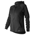 Women's New Balance Core Fleece Full Zip Hoodie, Size: Small, Black