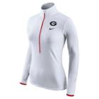 Women's Nike Georgia Bulldogs Pro Hyperwarm Pullover, Size: Medium, White