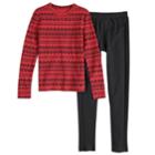 Boys 4-18 Cuddl Duds Thermal Top & Bottoms Set, Size: 12-14, Brt Red