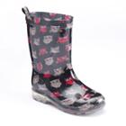 Girls 4-16 Capelli Owl Rain Boots, Girl's, Size: 1/2, Oxford