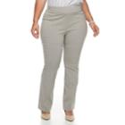 Plus Size Apt. 9&reg; Twill Pull-on Bootcut Pants, Women's, Size: 20 W, Grey