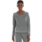 Women's Ten To Zen Burnout French Terry Lounge Sweatshirt, Size: Small, Grey