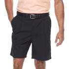 Men's Croft & Barrow&reg; Classic-fit Easy-care Flex-waist Stretch Pleated Shorts, Size: 34, Black