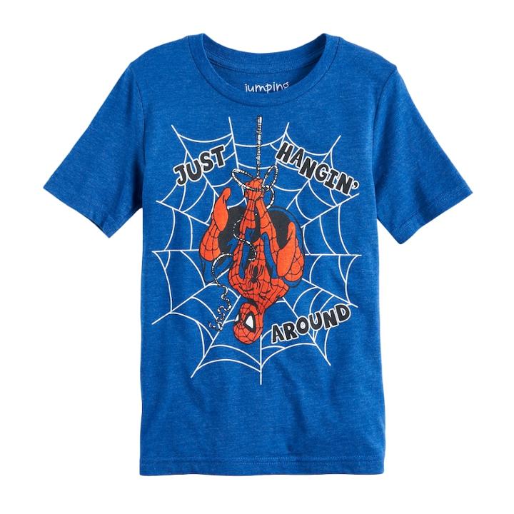 Boys 4-10 Jumping Beans&reg; Marvel Spider-man Just Hanging Around Graphic Tee, Size: 6, Med Blue