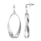 Silver Tone Geometric Drop Earrings, Women's