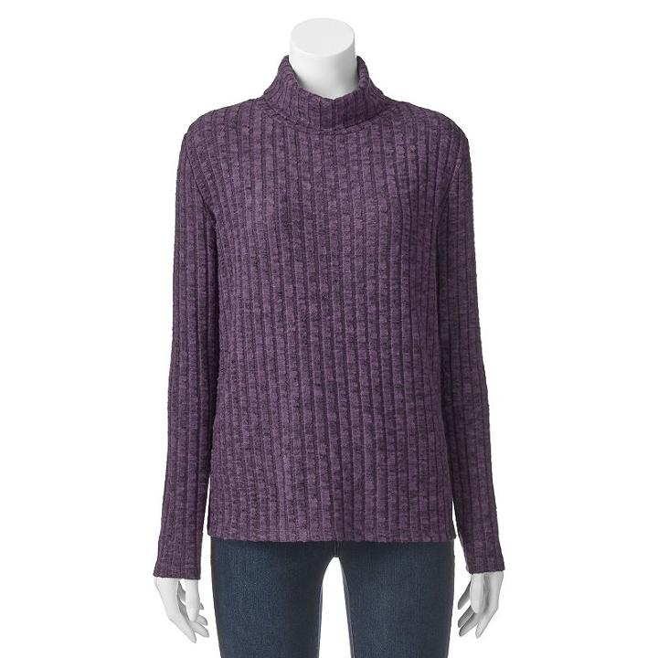 Juniors' Cloud Chaser High-low Cowlneck Top, Girl's, Size: Small, Purple Oth