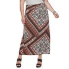 Plus Size Apt. 9&reg; Print Column Maxi Skirt, Women's, Size: 2xl, Coral Print