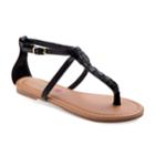 Petalia Jeweled Girls' Sandals, Size: 1, Black
