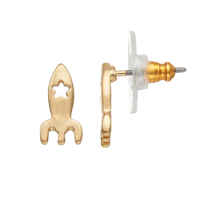 Lc Lauren Conrad Rocket Nickel Free Stud Earrings, Women's, Gold