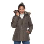 Women's D.e.t.a.i.l.s Hooded Quilted Jacket, Size: Xl, Med Grey