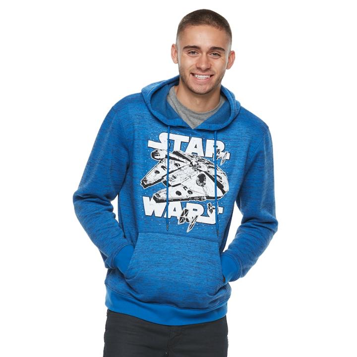 Men's Star Wars Hyperdrive Hoodie, Size: Medium, Blue
