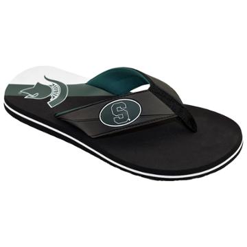 Men's College Edition Michigan State Spartans Flip-flops, Size: Medium, Black