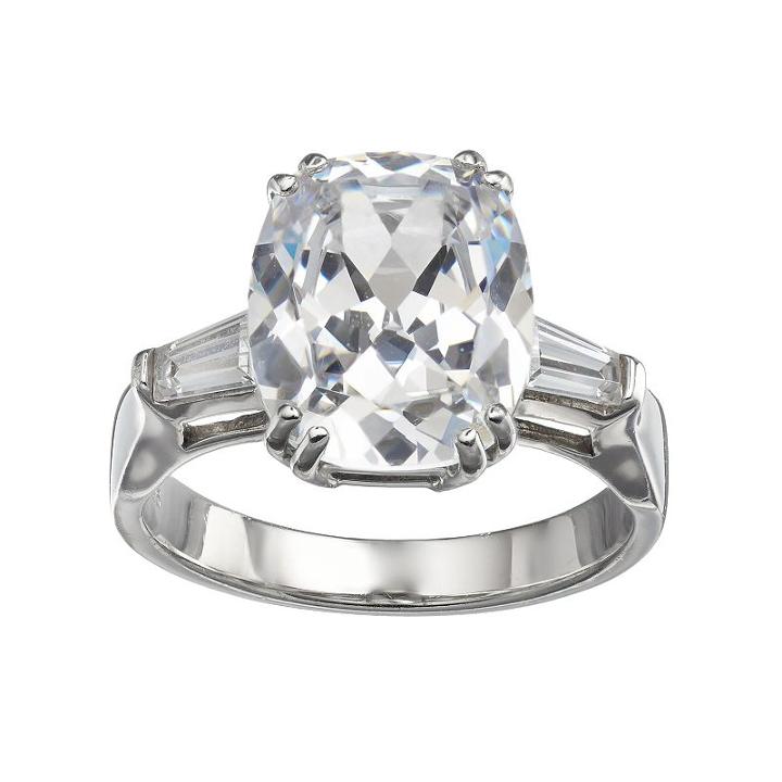 Sophie Miller Sterling Silver Cubic Zirconia Ring, Women's, Size: 7, White