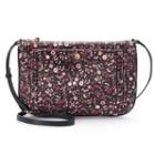 Lc Lauren Conrad Bonne Floral Crossbody Bag, Women's, Black