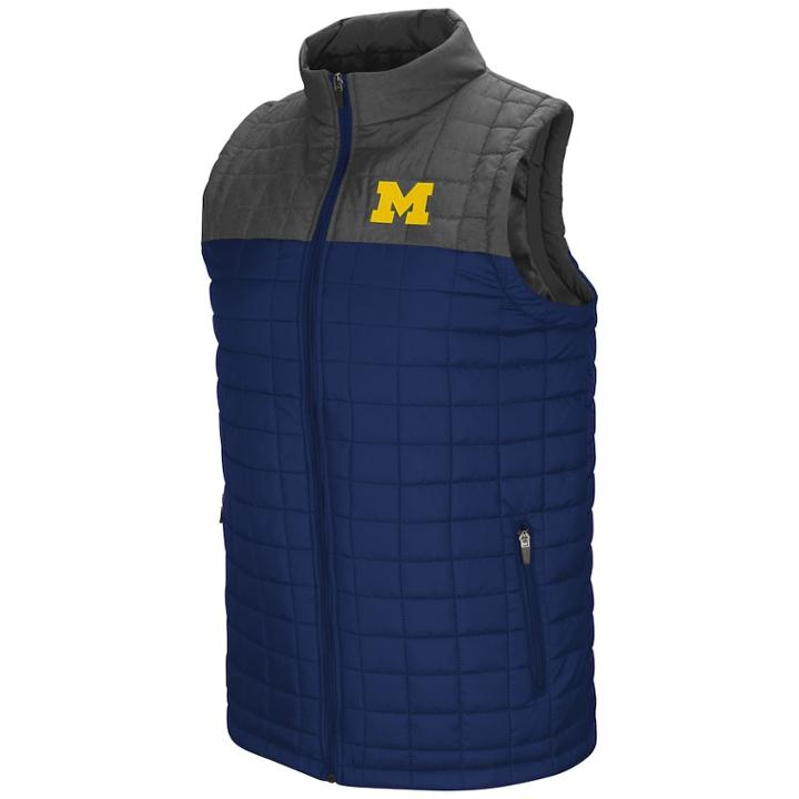 Men's Michigan Wolverines Amplitude Puffer Vest, Size: Xl, Blue (navy)