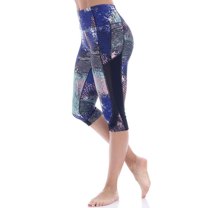Women's Marika Ava Kicker Capri Leggings, Size: Small, Black Snake