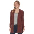 Women's Sonoma Goods For Life&trade; Drop-shoulder Cardigan, Size: Small, Red/coppr (rust/coppr)