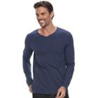 Men's Marc Anthony Slim-fit V-neck Tee, Size: Large, Blue (navy)