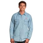 Men's Antigua New England Revolution Chambray Button-down Shirt, Size: Xl, Med Blue