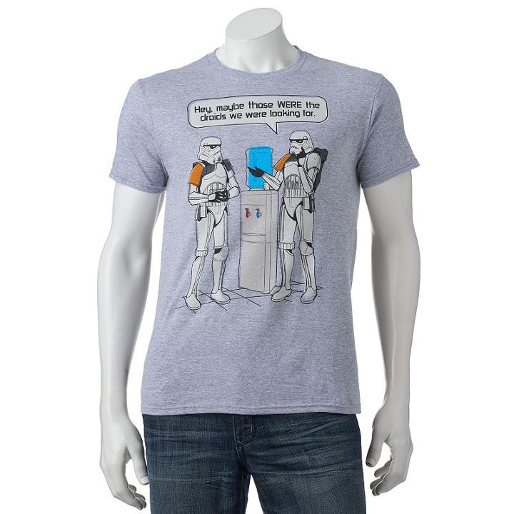 Men's Star Wars Water Cooler Stormtroopers Graphic Tee, Size: Small, Grey