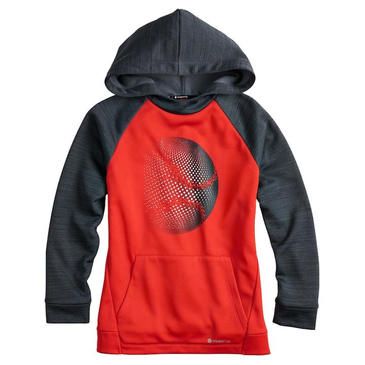 Boys 8-20 Tek Gear&reg; Performance Graphic Hoodie, Size: Medium, Brt Red
