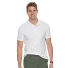 Men's Sonoma Goods For Life&trade; Printed Pique Polo Shirt, Size: Large, White
