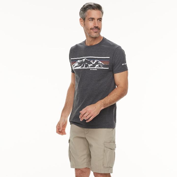 Men's Columbia Outdoor Logo Graphic Tee, Size: Large, Dark Grey