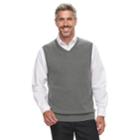 Men's Croft & Barrow&reg; Fine-gauge Sweater Vest, Size: Xl, Med Grey