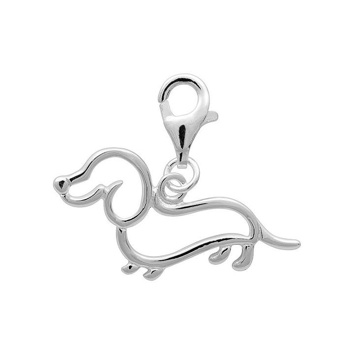 Personal Charm Sterling Silver Dashchund Dog Charm, Women's