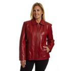 Plus Size Excelled Leather Scuba Jacket, Women's, Size: 1xl, Red