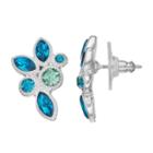 Napier Simulated Crystal Cluster Nickel Free Drop Earrings, Women's, Blue