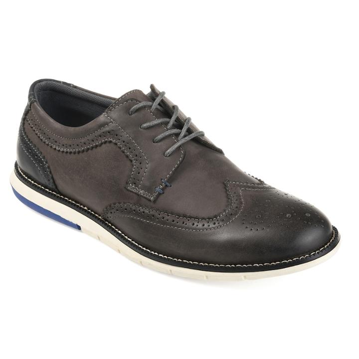 Vance Co. Drake Men's Wingtip Dress Shoes, Size: Medium (8), Grey