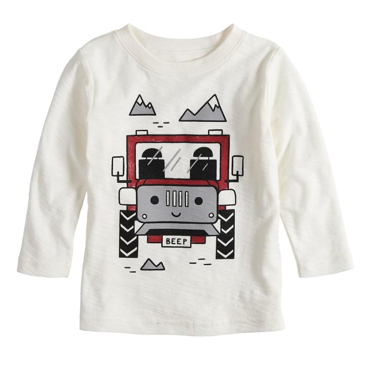 Baby Boy Jumping Beans&reg; Slubbed Graphic Tee, Size: 24 Months, White