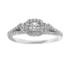 Simply Vera Vera Wang Diamond Halo Engagement Ring In 14k White Gold (1/3 Ct. T.w.), Women's, Size: 7