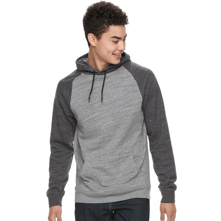 Men's Urban Pipeline&reg; Colorblock Pull-over Hoodie, Size: Medium, Dark Grey
