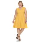 Plus Size Suite 7 Fit & Flare Sleeveless Dress, Women's, Size: 14 W, Gold