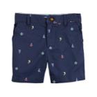 Boys 4-8 Carter's Schiffli Flat Front Khaki Shorts, Size: 4, Blue (navy)