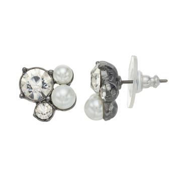 Simply Vera Vera Wang Cluster Stud Earrings, Women's, White