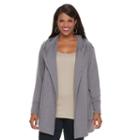 Plus Size Croft & Barrow&reg; Hooded Cardigan, Women's, Size: 3xl, Dark Grey