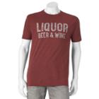 Men's Sonoma Goods For Life&trade; Liquor, Beer & Wine Tee, Size: Medium, Red Other